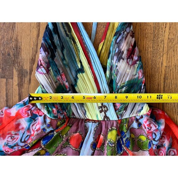 ALICE + OLIVIA Multicolor Orly Hankerchief Summer Maxi Dress   Women's Size 6 - Picture 9 of 9